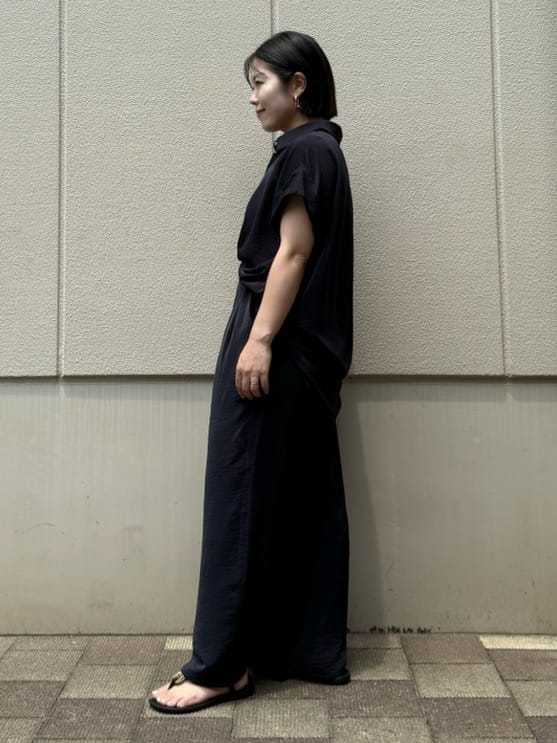 chさんの「THE SHOP TK｜コットンライクブラウス【接触冷感/洗濯機OK/UV/セットアップ可】」を使ったコーディネート