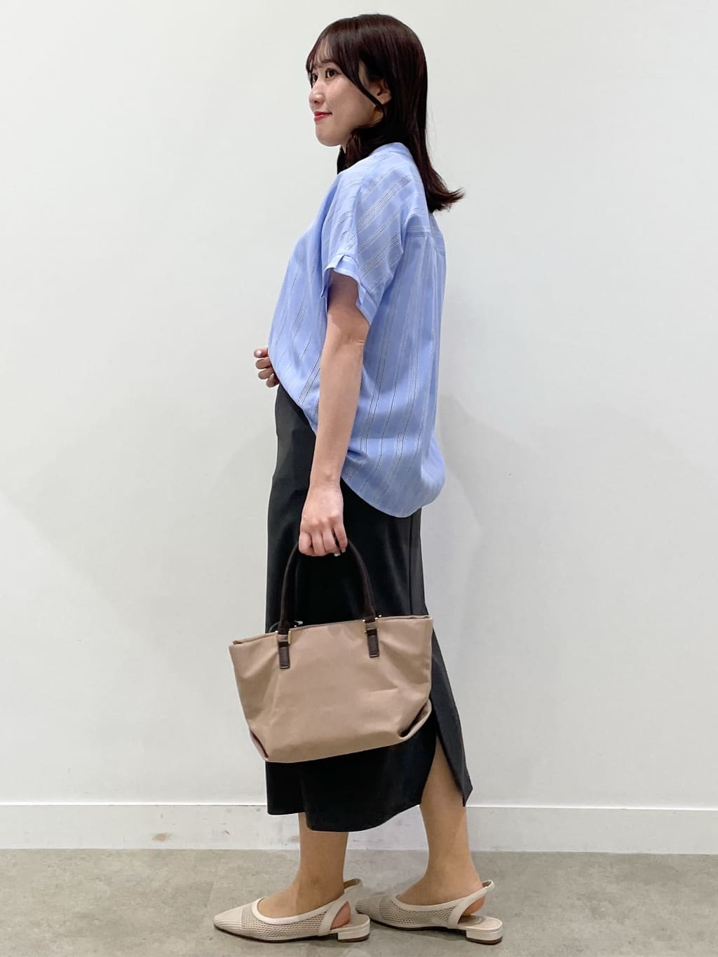 yukariさんの「Reflect｜【洗える】ドビーストライプブラウス」を使ったコーディネート