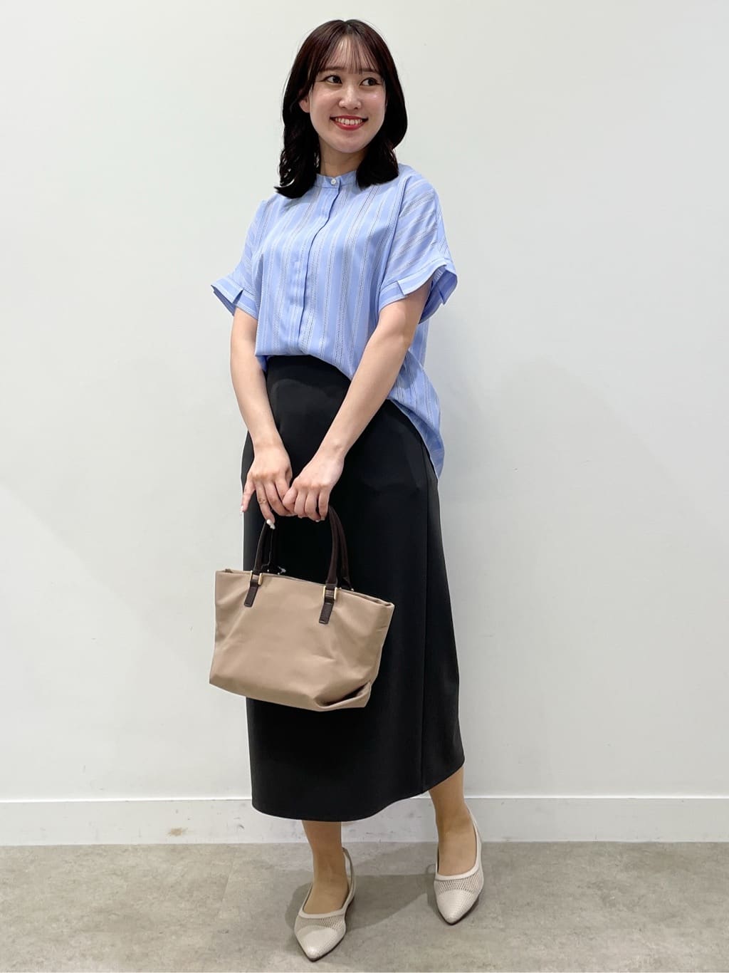 yukariさんの「Reflect｜【洗える】ドビーストライプブラウス」を使ったコーディネート