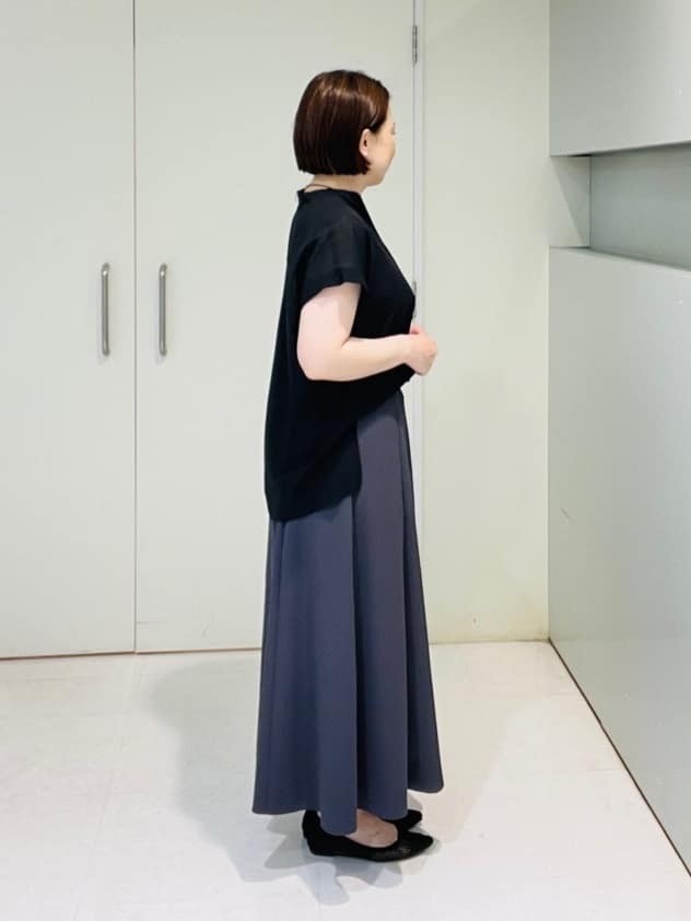 yuka.fさんの「UNTITLED｜【洗える/スキッパー】フレンチスリーブシアーブラウス」を使ったコーディネート