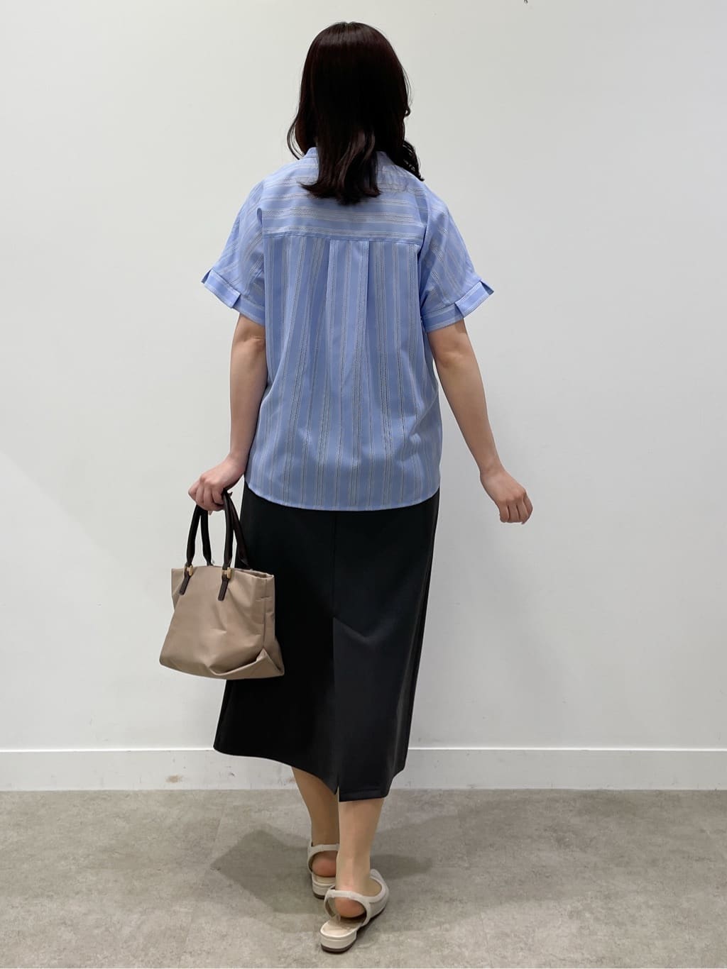 yukariさんの「Reflect｜【洗える】ドビーストライプブラウス」を使ったコーディネート