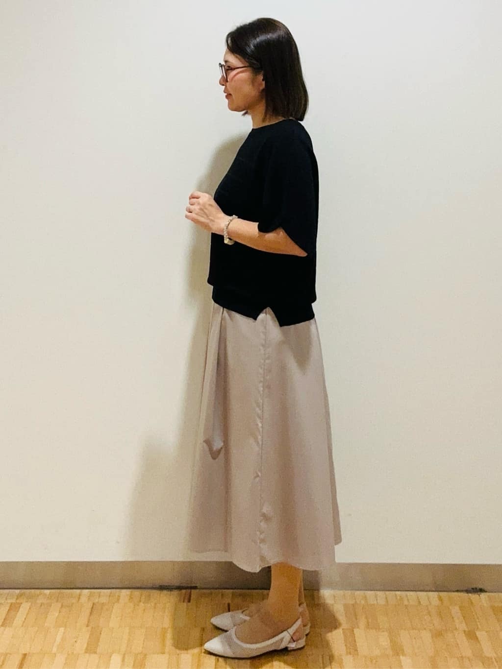 haseさんの「Reflect｜◆ドライタッチプルオーバーニット」を使ったコーディネート