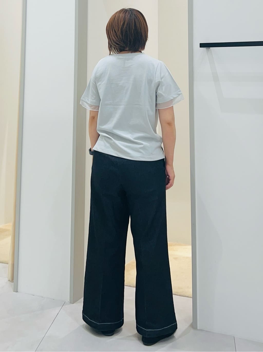 Naruさんの「THE SHOP TK｜【ひんやり/UV/洗濯機OK】袖シアーTシャツ」を使ったコーディネート