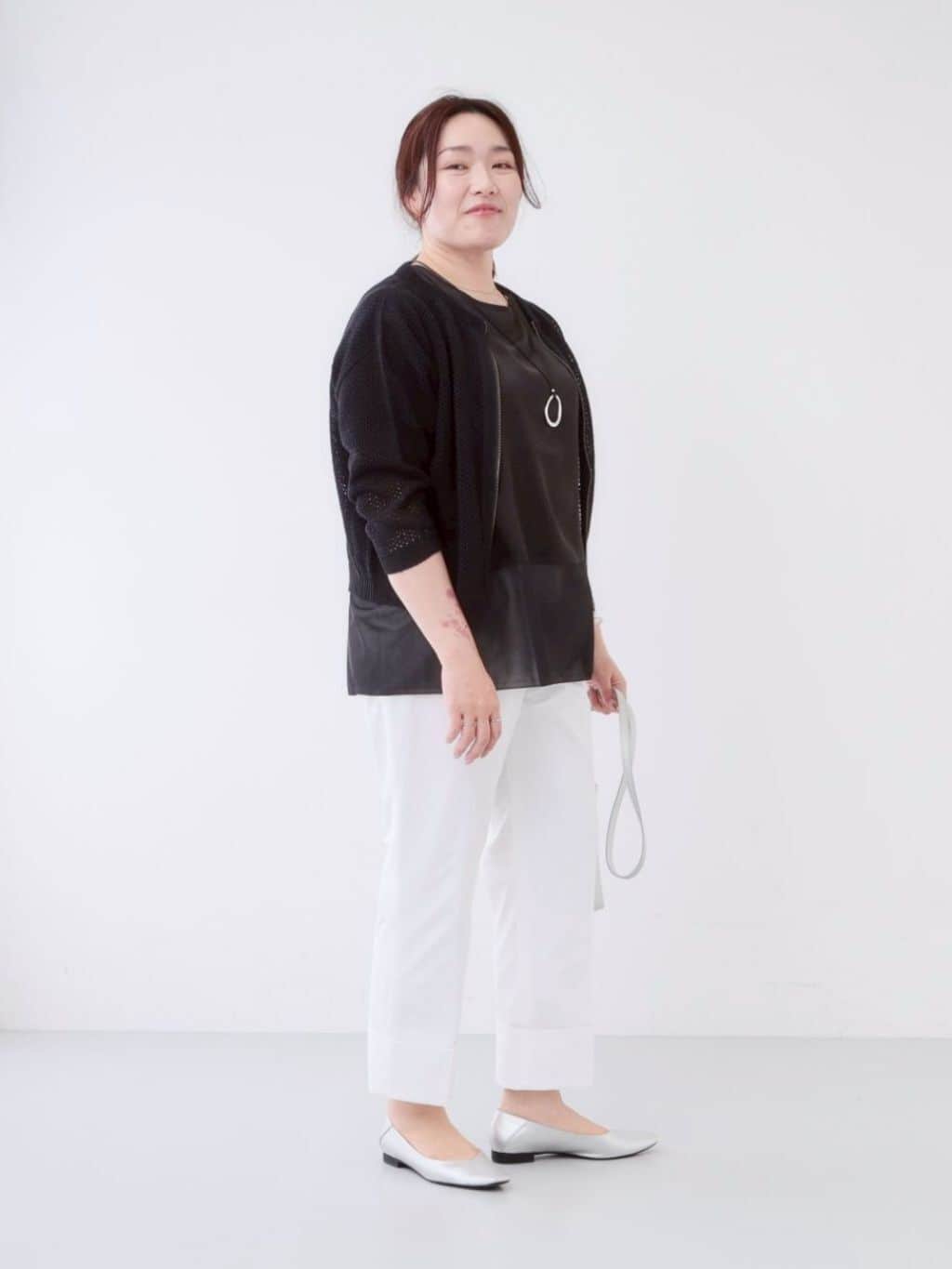 kaoさんの「INDIVI｜【洗える】裾シアー半袖トップス」を使ったコーディネート
