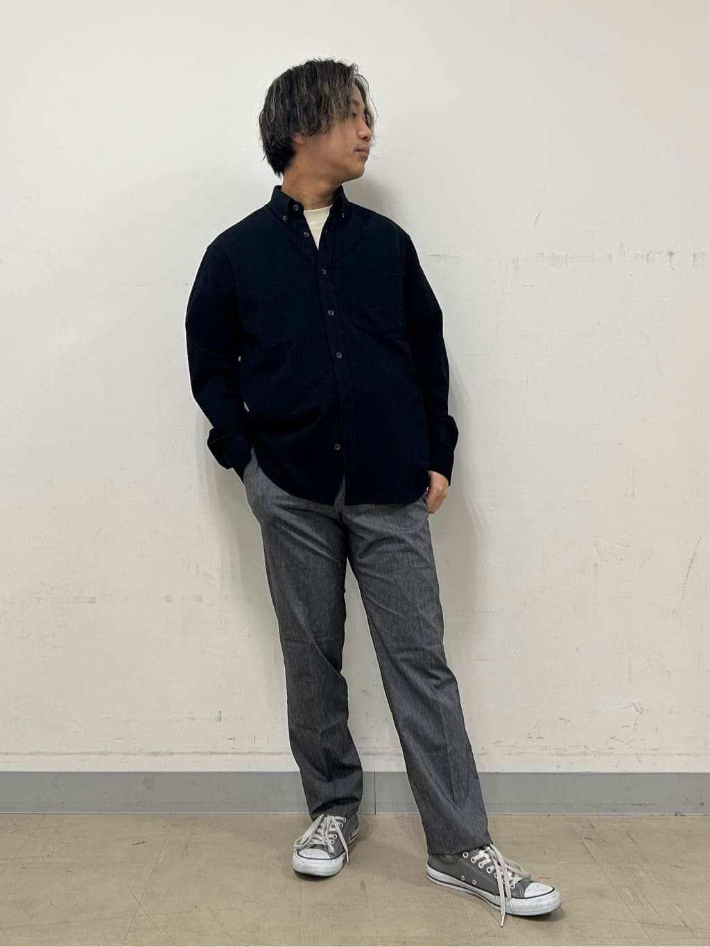 Hiroさんの「TAKEO KIKUCHI｜【抗菌防臭/シーズンレス】シアサッカー ジャージシャツ」を使ったコーディネート