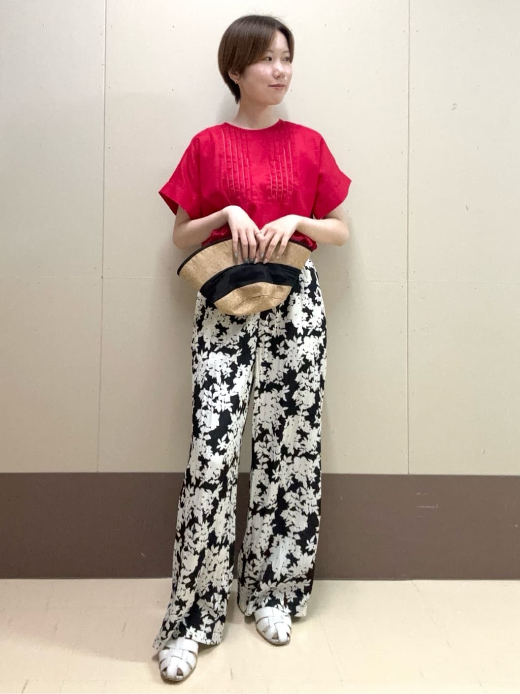 mioさんの「UNTITLED｜【接触冷感】ドレープリボンHAT」を使ったコーディネート