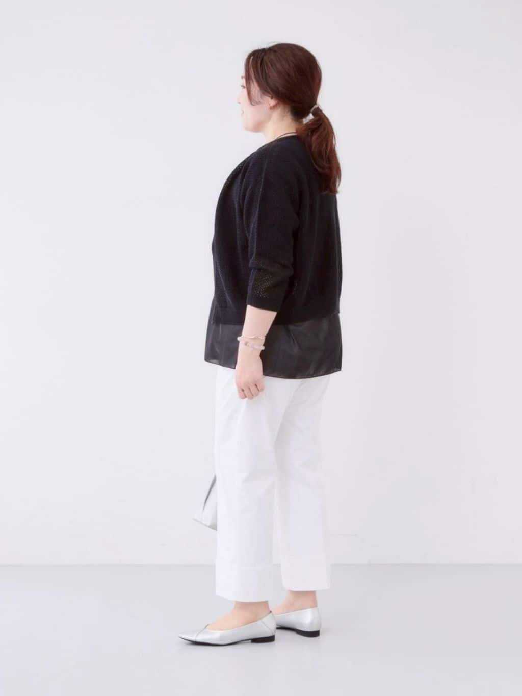 kaoさんの「INDIVI｜【洗える】裾シアー半袖トップス」を使ったコーディネート
