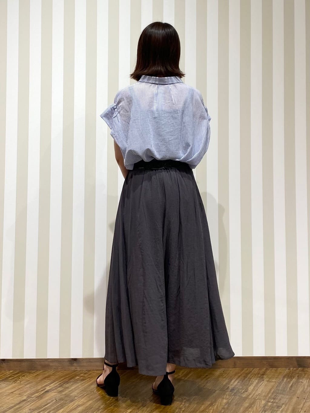 SAOさんの「SHOO･LA･RUE｜【S-LL】さらシャリコットン 上品なシアー感のデザインシャツ」を使ったコーディネート