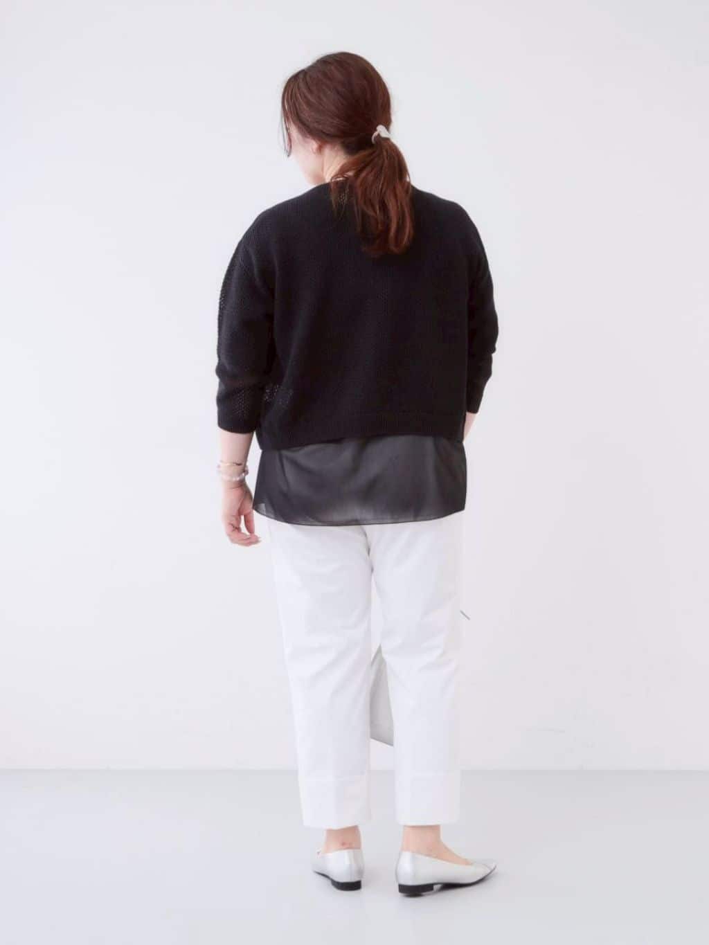 kaoさんの「INDIVI｜【洗える】裾シアー半袖トップス」を使ったコーディネート