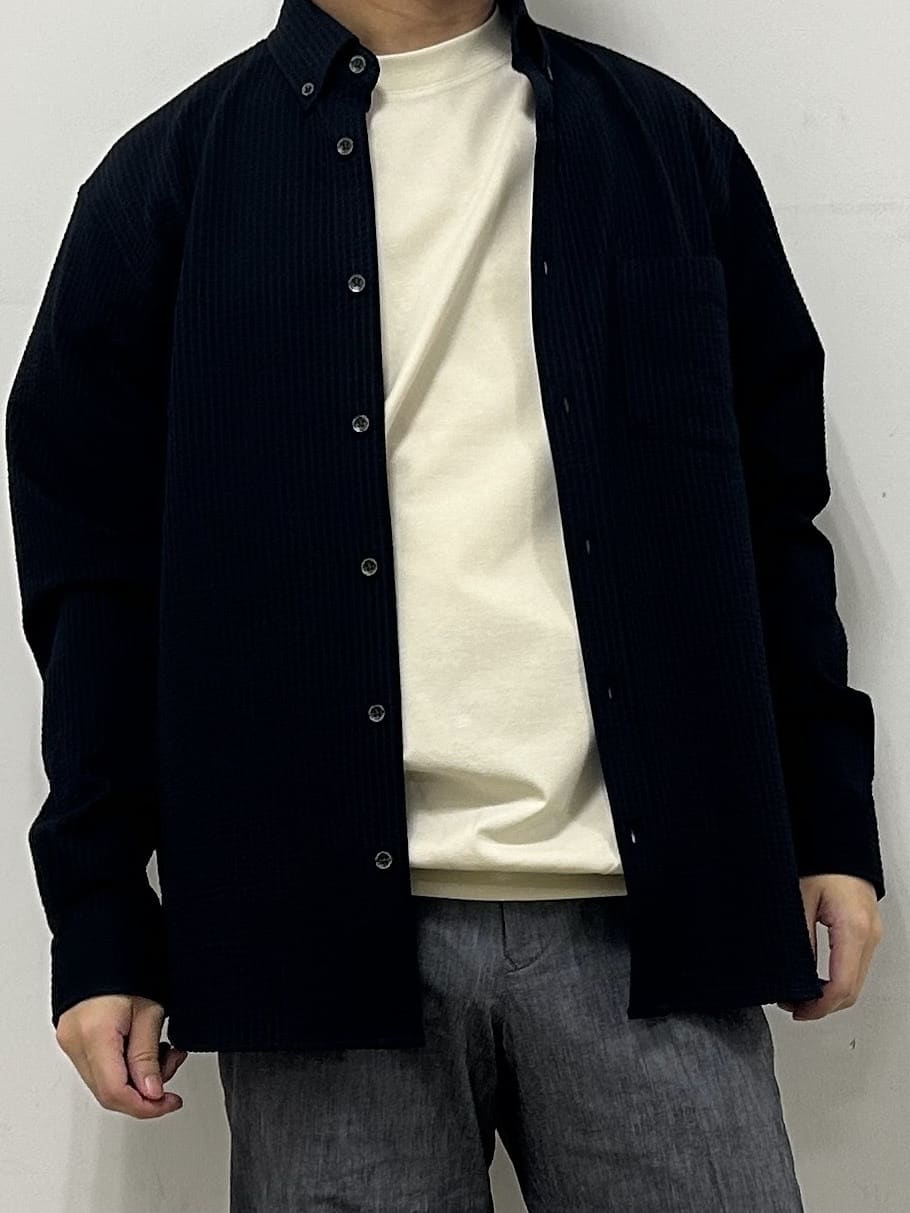 Hiroさんの「TAKEO KIKUCHI｜【抗菌防臭/シーズンレス】シアサッカー ジャージシャツ」を使ったコーディネート
