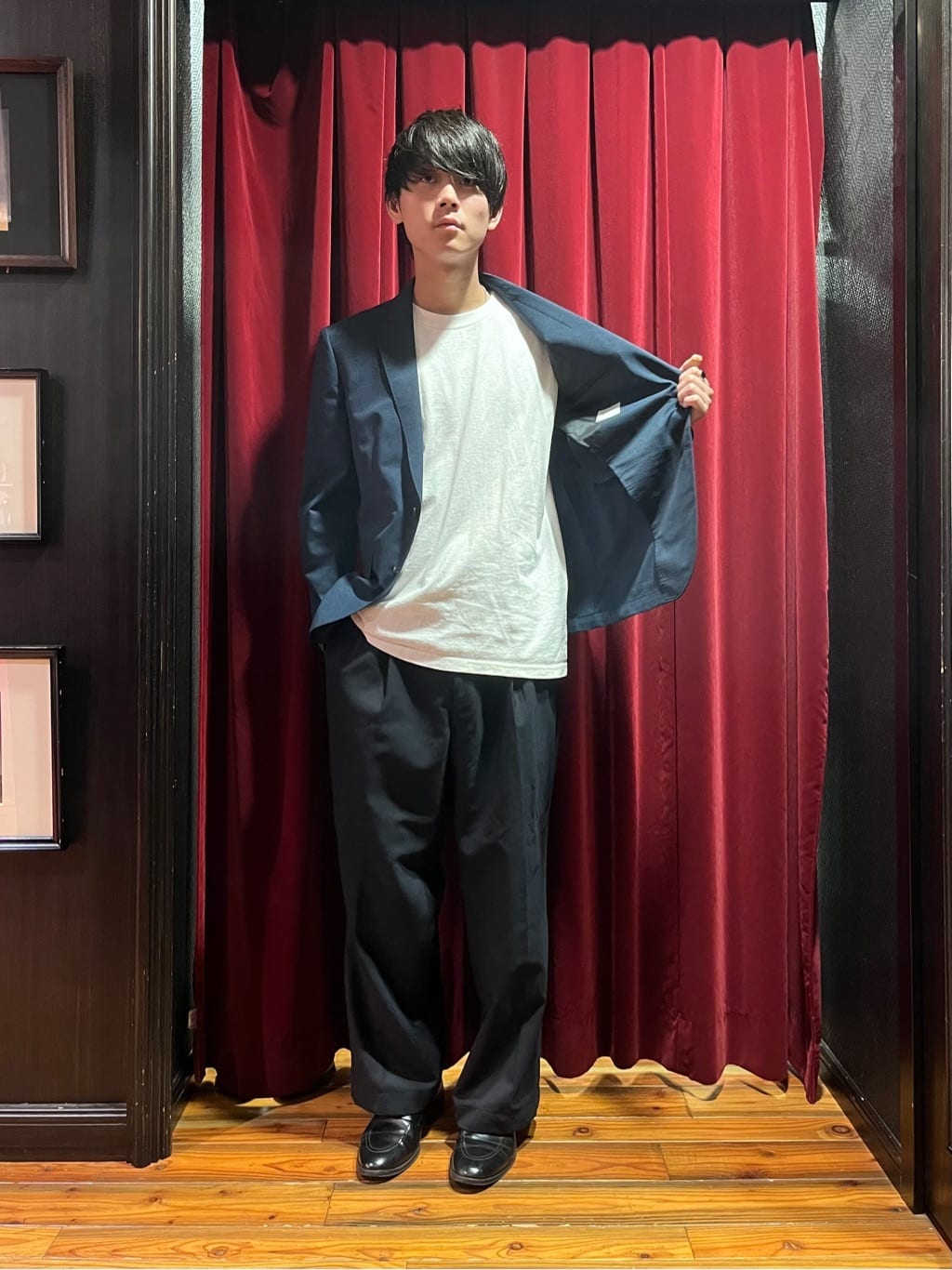 うっちーさんの「TAKEO KIKUCHI｜【抗菌防臭】COOL DOTS（R）ドビープリント ジャケット」を使ったコーディネート