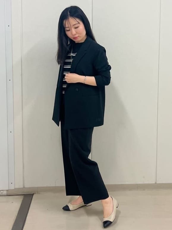 Rihoさんの「Reflect｜◆【マシンウォッシュ可／セットアップ可／通勤におすすめ】ドライタッチダブルジャケット」を使ったコーディネート
