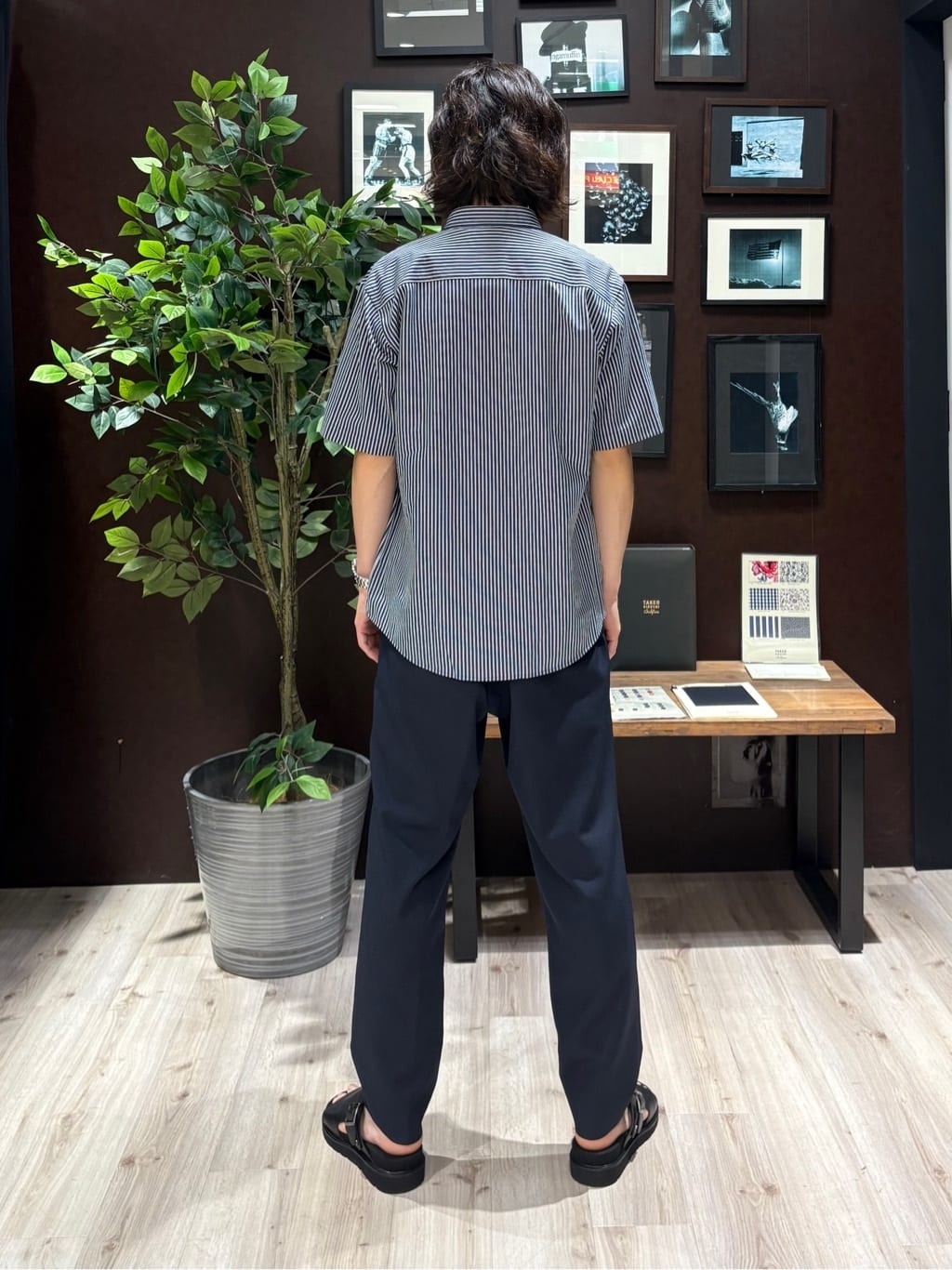 Kaiさんの「TAKEO KIKUCHI｜【COOL CITY WEAR】ストライプジャージ ボタンダウンシャツ /接触冷感」を使ったコーディネート