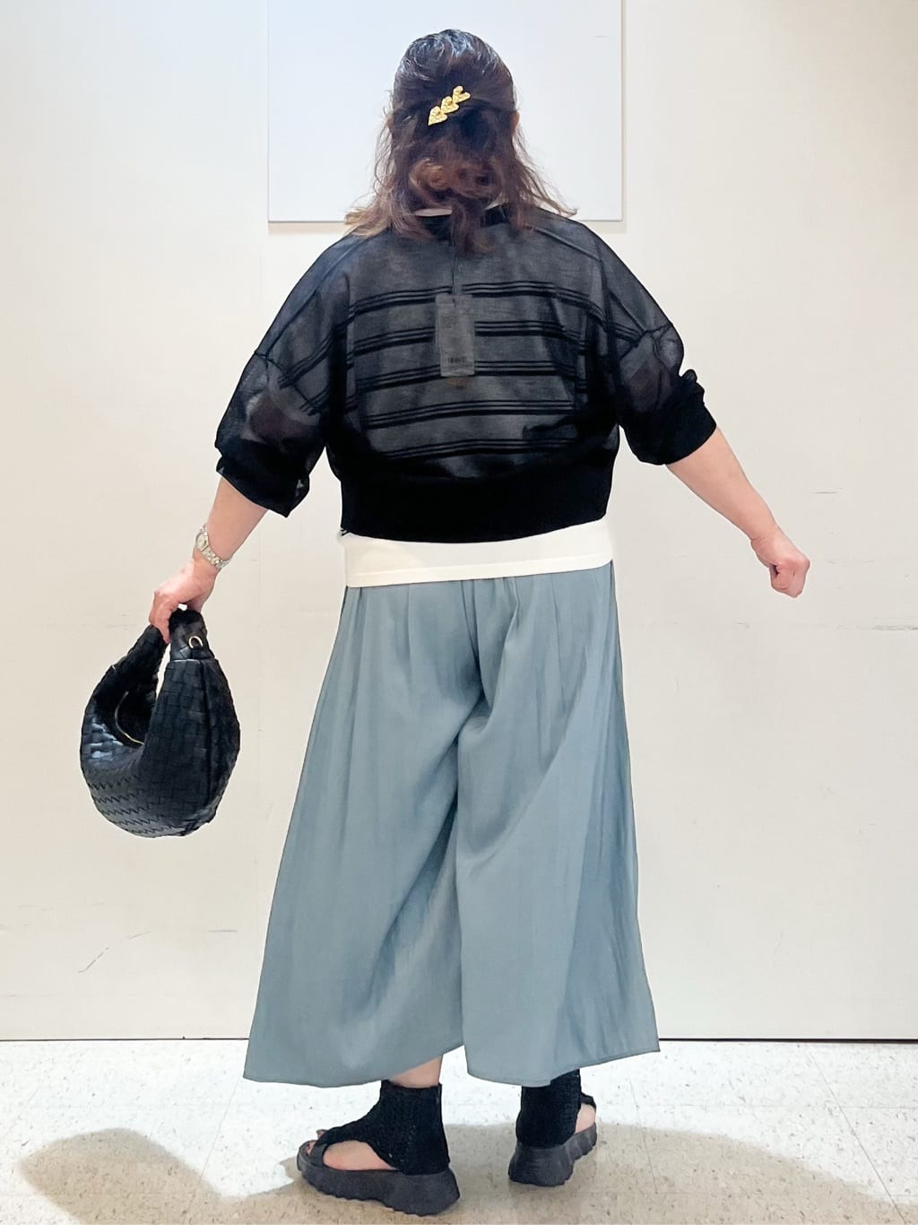 kimmyさんの「Reflect｜【ウエストゴム仕様／長く着られる◎】スカーチョパンツ」を使ったコーディネート
