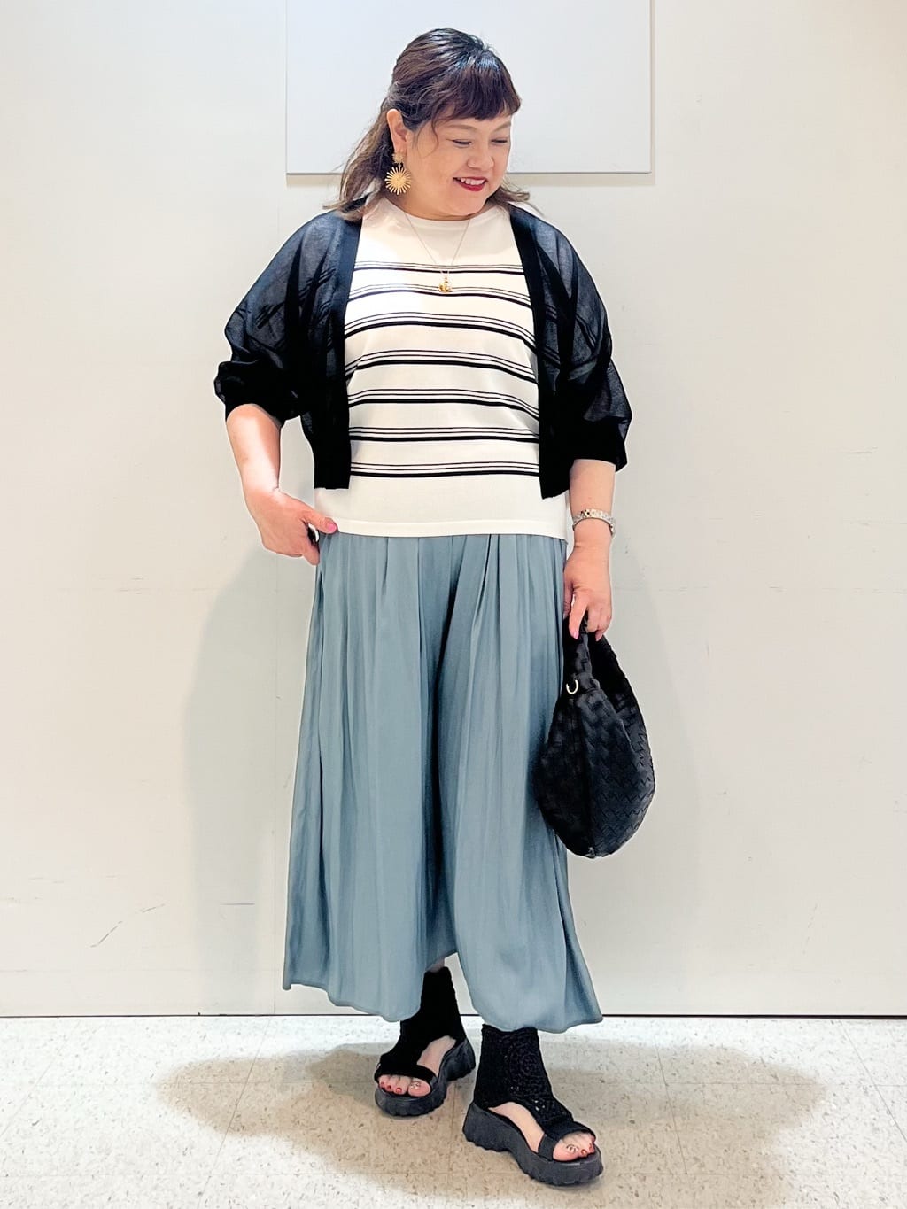 kimmyさんの「Reflect｜【ウエストゴム仕様／長く着られる◎】スカーチョパンツ」を使ったコーディネート