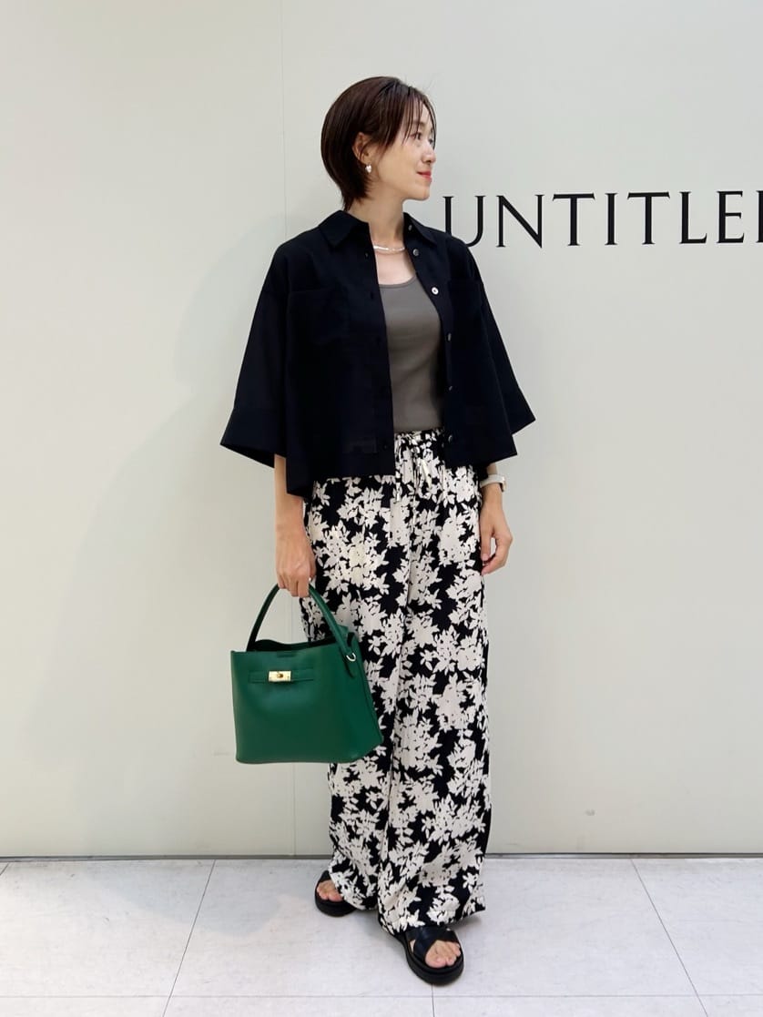Mikiさんの「UNTITLED｜【前開き/洗える】ショート丈シアーシャツ」を使ったコーディネート