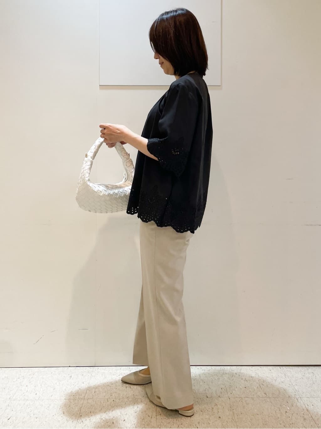 めいさんの「Reflect｜【マシンウォッシュ可】リネンライクフレアパンツ」を使ったコーディネート