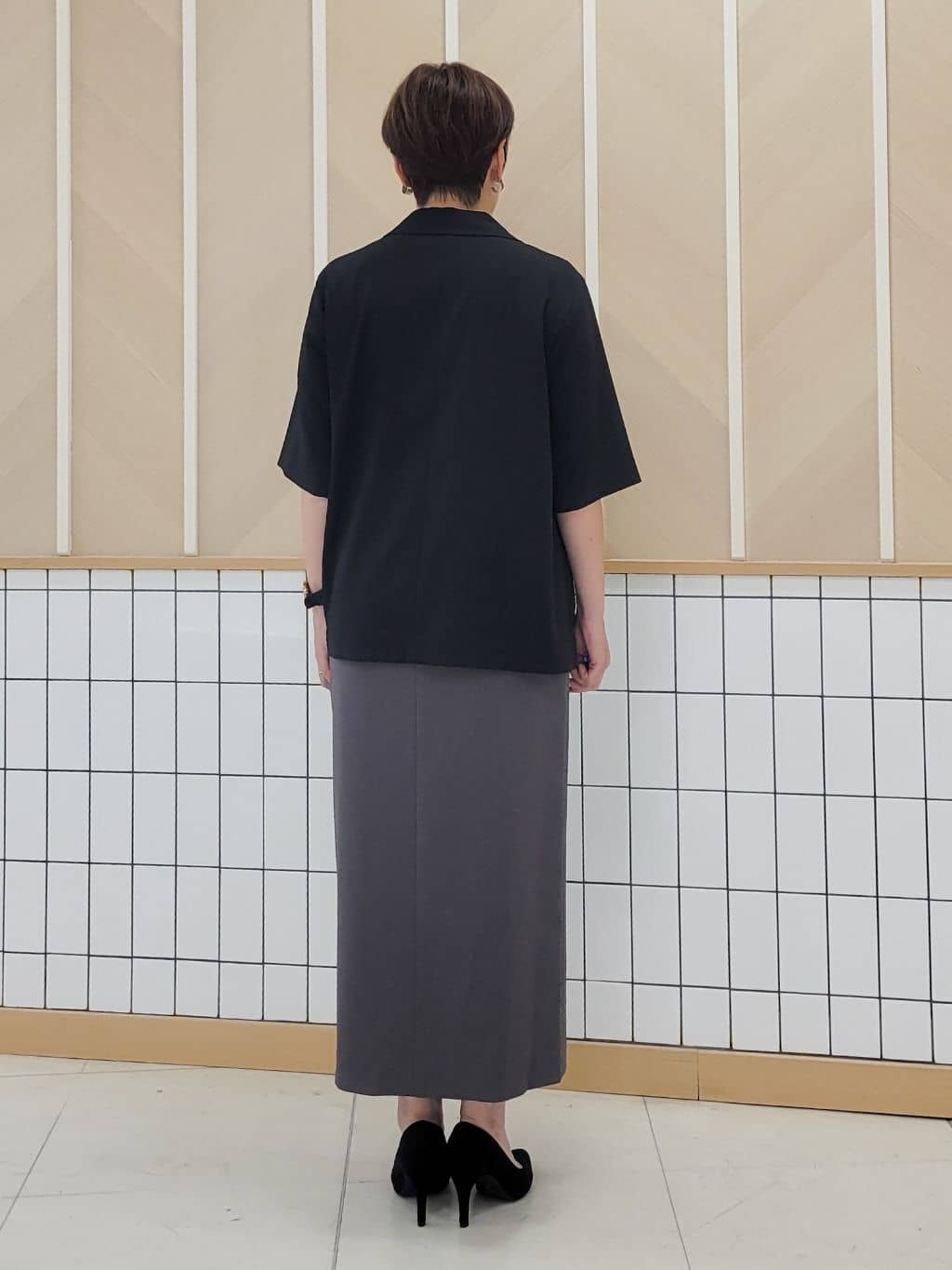 tomoさんの「COUP DE CHANCE｜【手洗い可／日本製】五分袖ジャケット」を使ったコーディネート