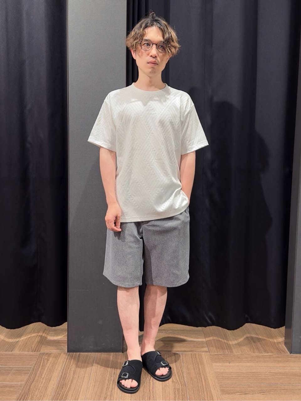 tomoyaさんの「THE SHOP TK｜シャリルジャージ カーディガン 洗濯機OK/吸水速乾/イージーケア/セットアップ可」を使ったコーディネート