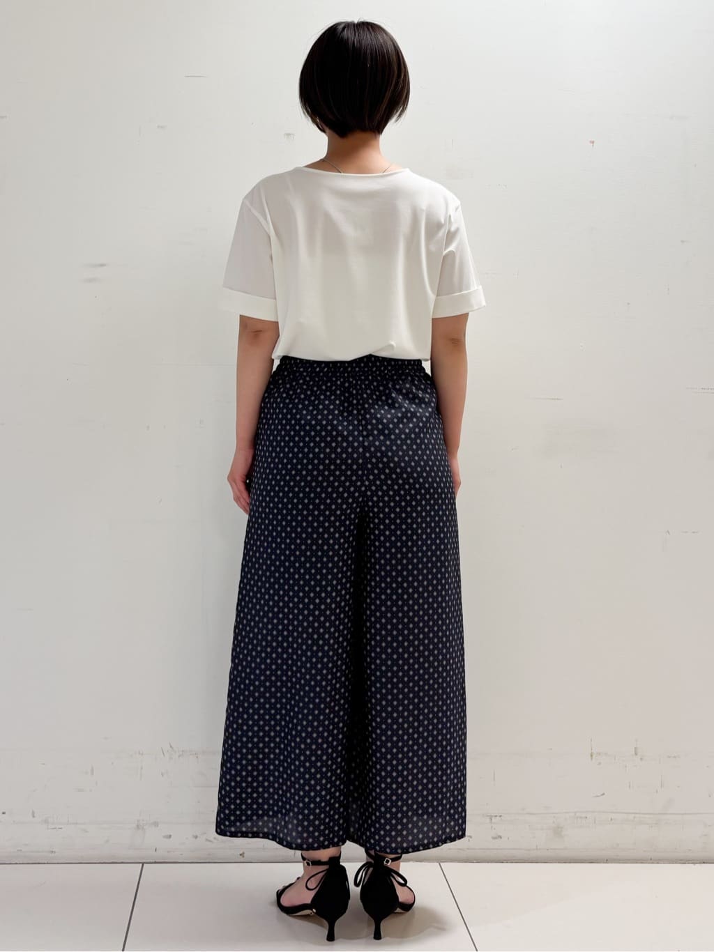 yasukoさんの「COUP DE CHANCE｜【手洗い可／日本製】小紋柄ワイドパンツ」を使ったコーディネート
