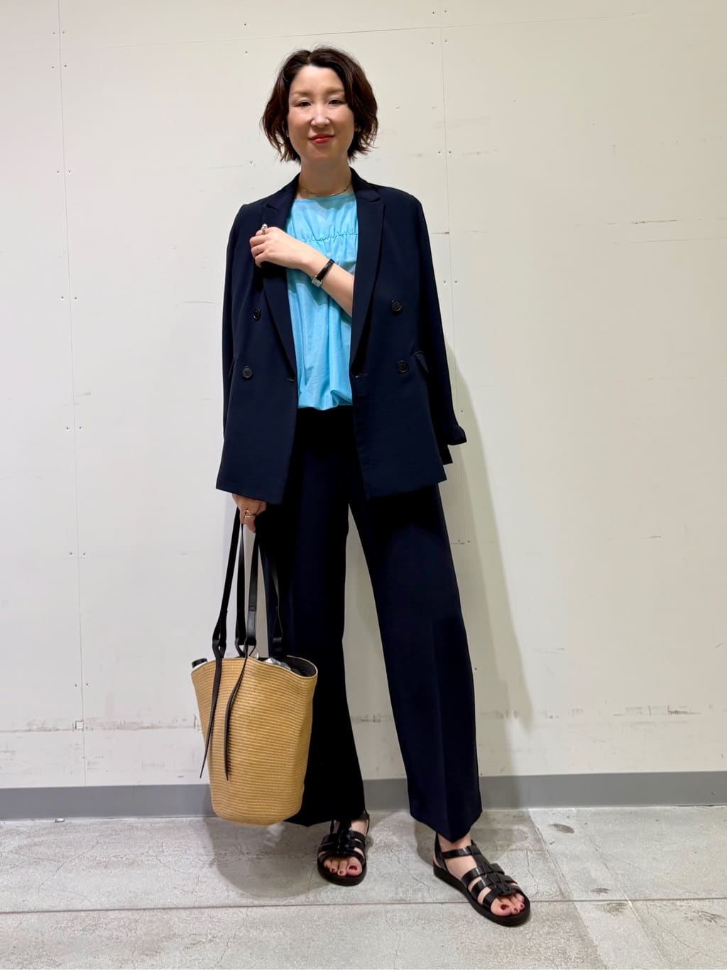yuriさんの「INDIVI｜【着る日傘／遮熱／UVケア】ワイドパンツ」を使ったコーディネート