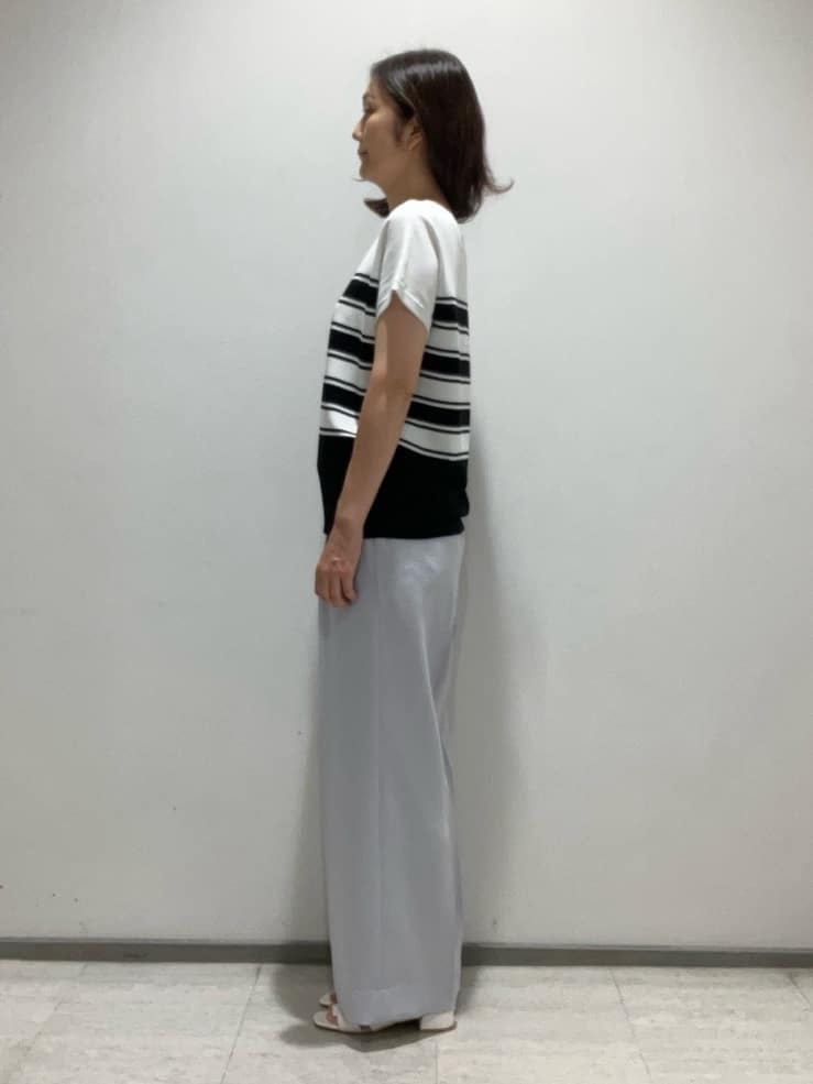 fujiさんの「INDIVI｜【着る日傘／遮熱／UVケア】ワイドパンツ」を使ったコーディネート