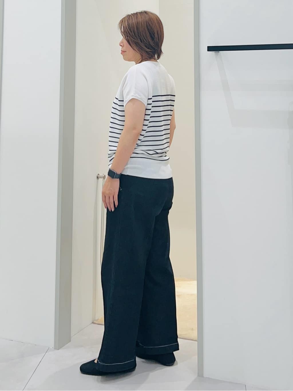 Naruさんの「THE SHOP TK｜【6色展開】さらさらフレンチニット【毛玉になりにくい/洗濯機OK】」を使ったコーディネート