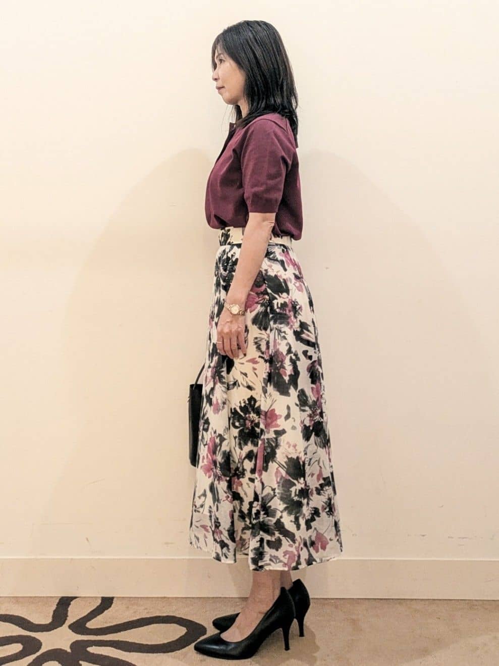 laverさんの「UNTITLED｜【トレンド/きれいめ】5分袖ポロニット」を使ったコーディネート