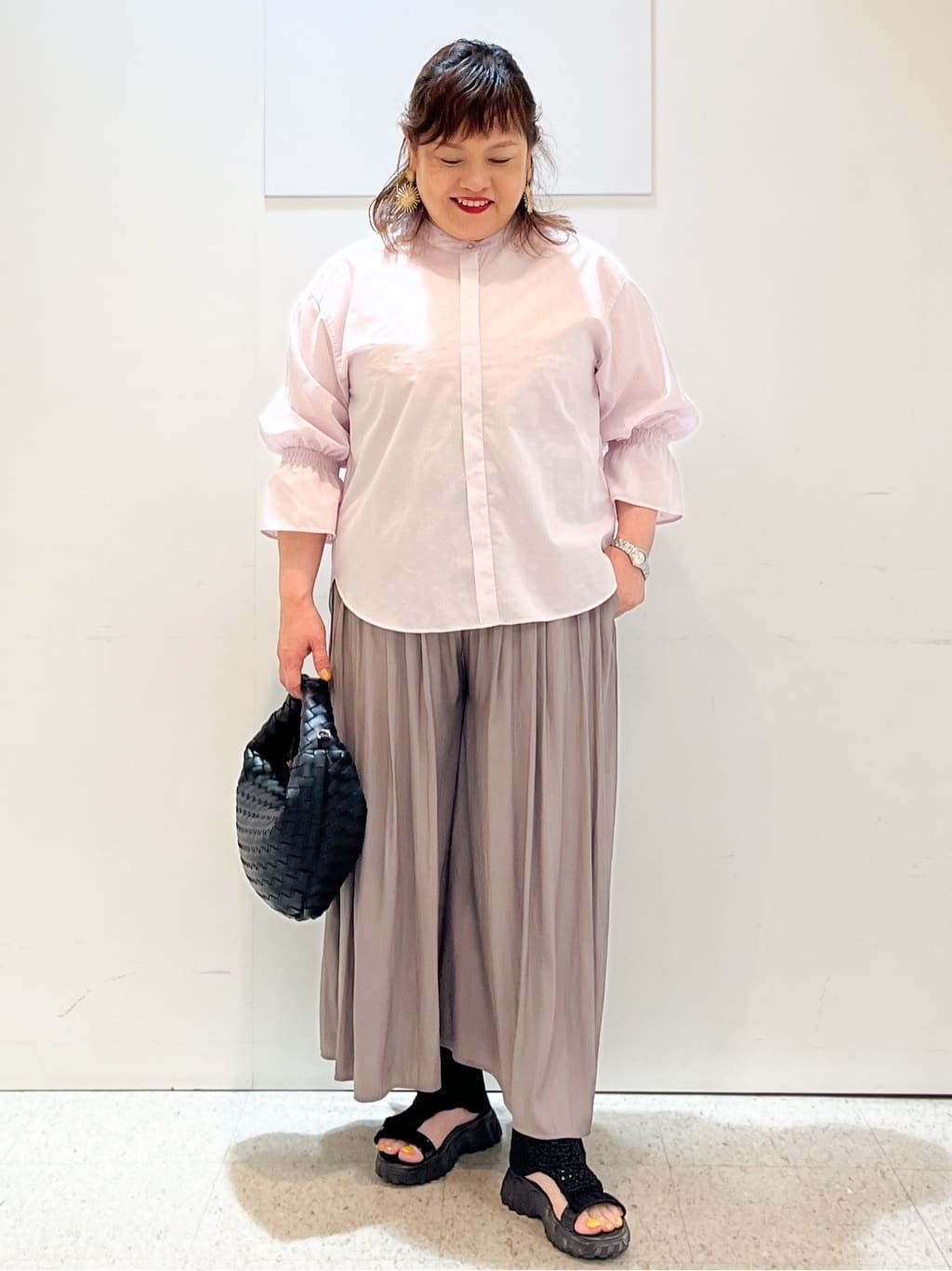 kimmyさんの「Reflect｜【ウエストゴム仕様／長く着られる◎】スカーチョパンツ」を使ったコーディネート