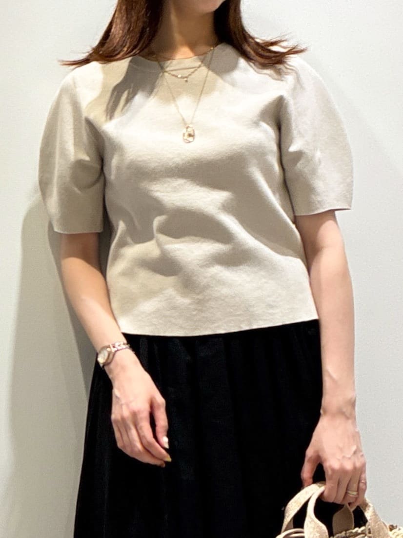 もんちゃんさんの「OPAQUE.CLIP｜【ステンレス】チェーン&times;ビジューネックレス」を使ったコーディネート