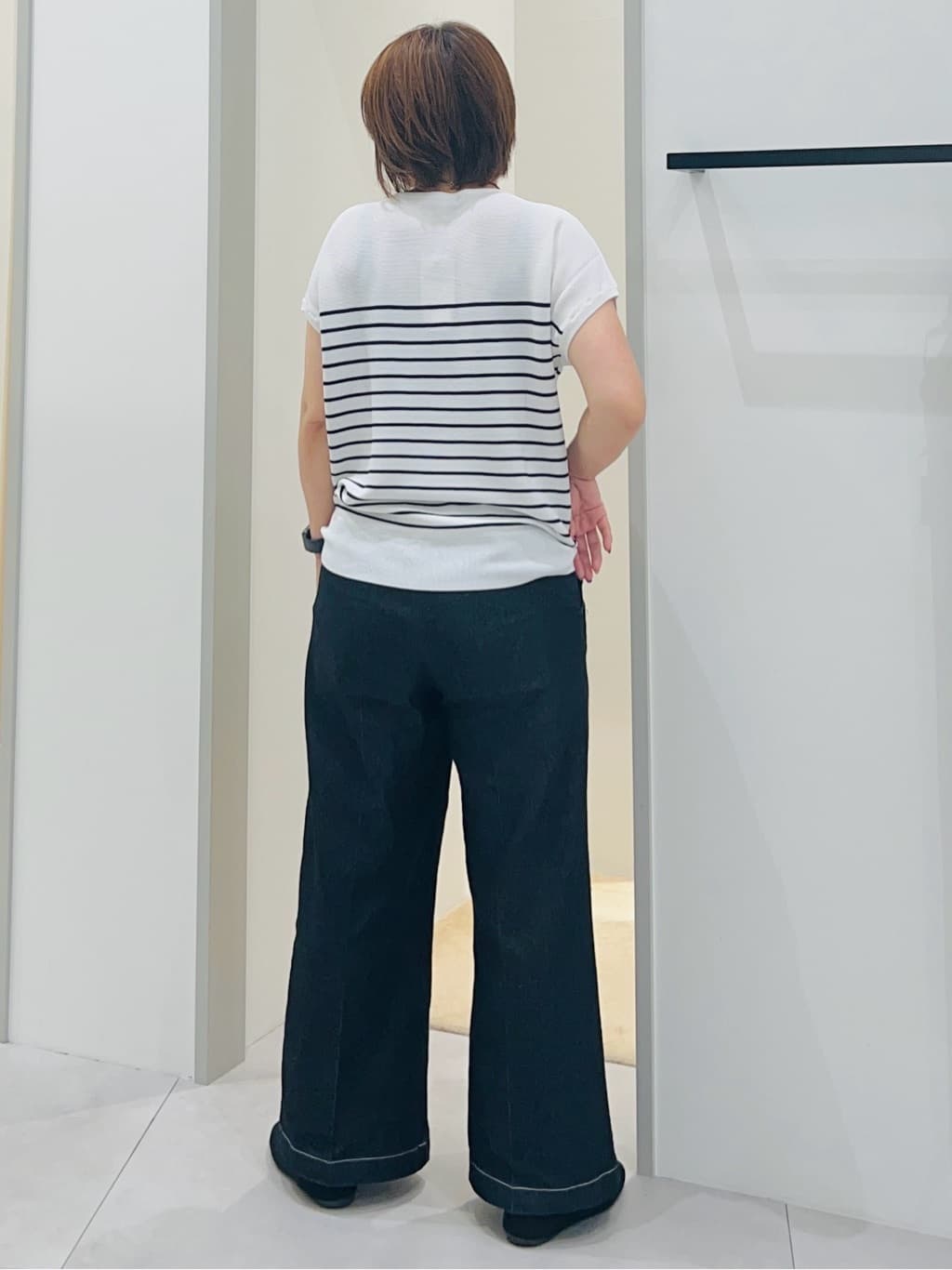 Naruさんの「THE SHOP TK｜【6色展開】さらさらフレンチニット【毛玉になりにくい/洗濯機OK】」を使ったコーディネート