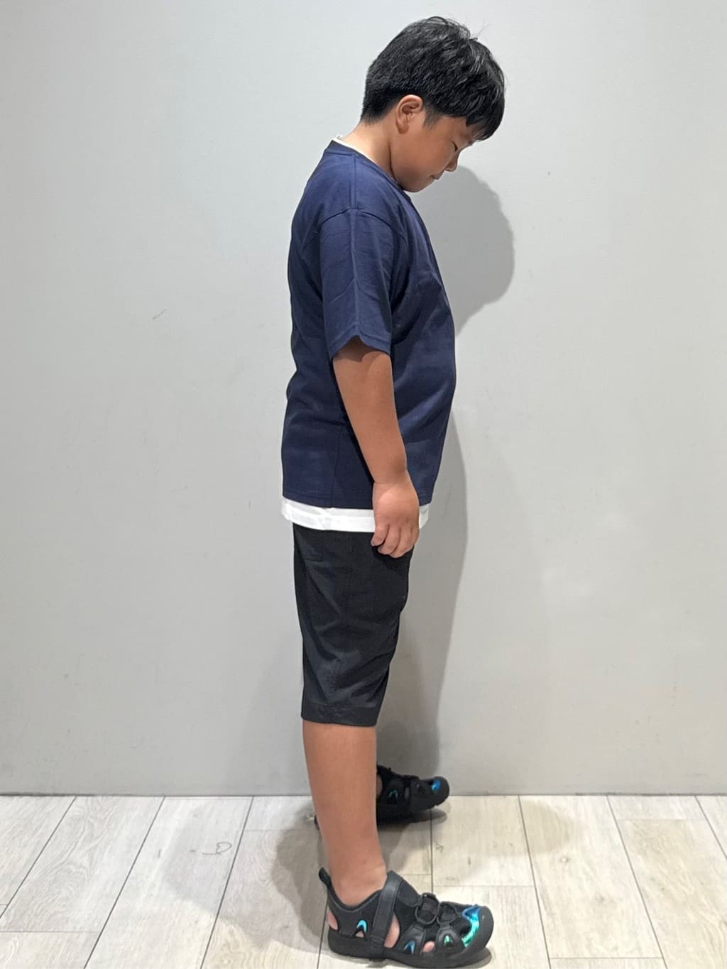 kuboさんの「THE SHOP TK｜【110－160】レイヤード風半袖Tシャツ/洗濯機OK」を使ったコーディネート