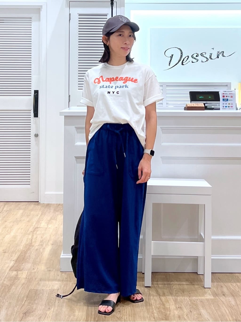 canaさんの「Dessin｜【洗える】オーガニックコットンロゴTシャツ」を使ったコーディネート
