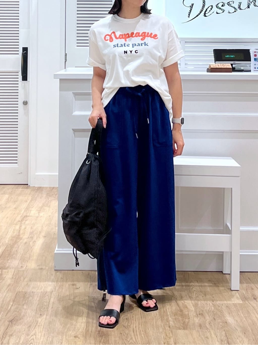 canaさんの「Dessin｜【洗える】オーガニックコットンロゴTシャツ」を使ったコーディネート