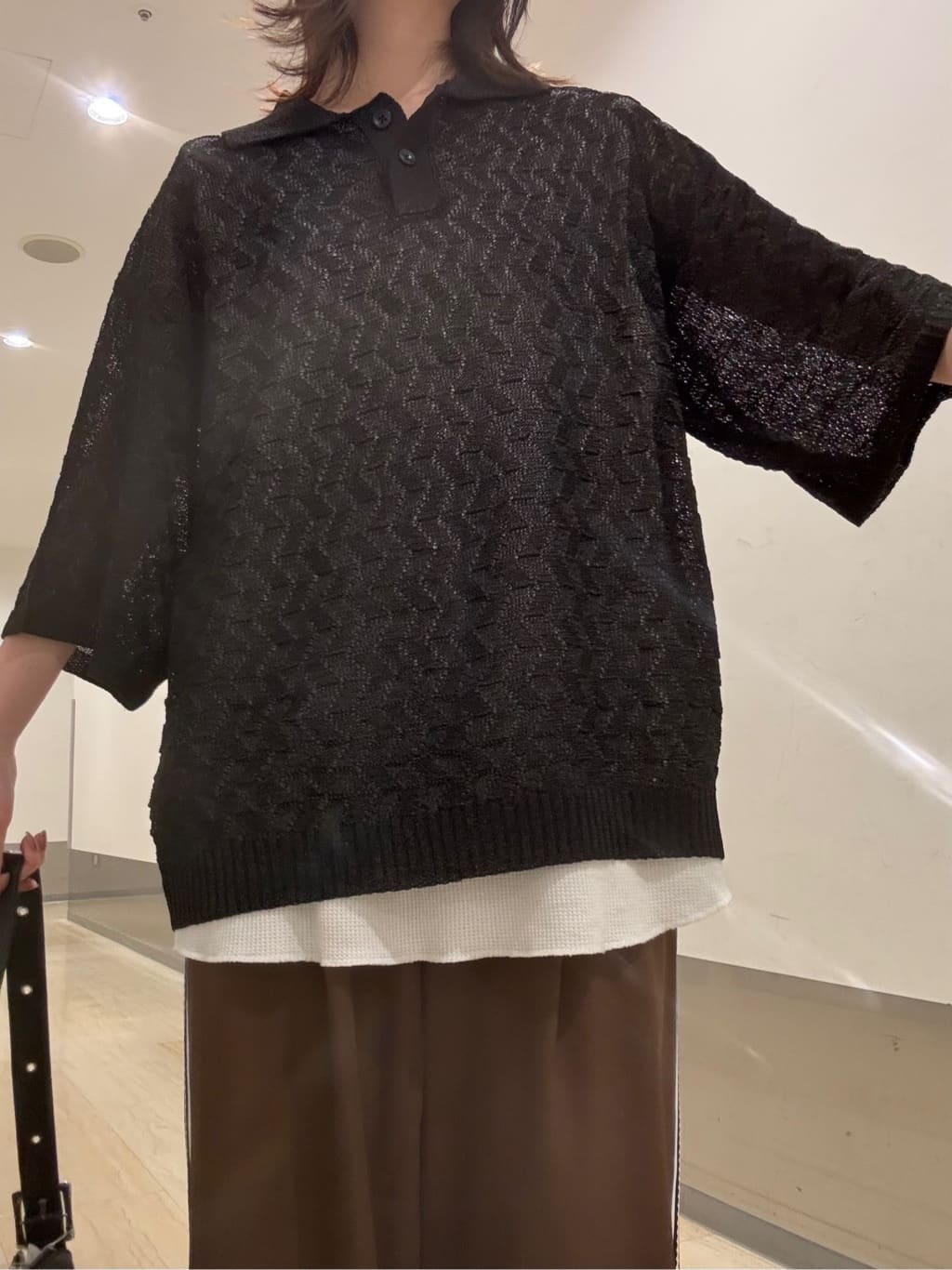 Renaさんの「tk.TAKEO KIKUCHI｜ストローヤーンポロニット」を使ったコーディネート
