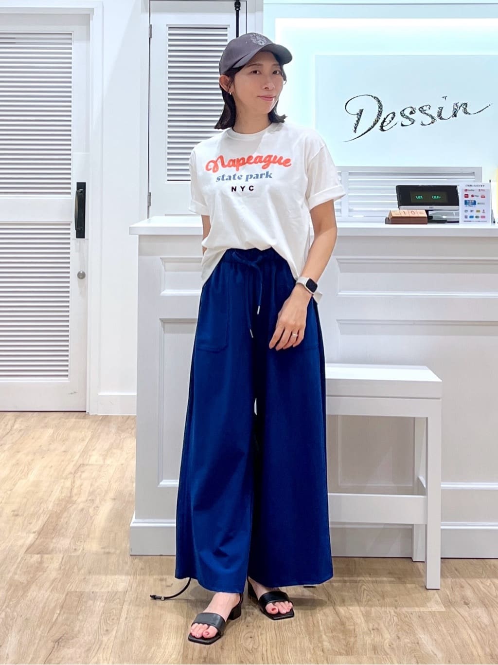canaさんの「Dessin｜【洗える】オーガニックコットンロゴTシャツ」を使ったコーディネート