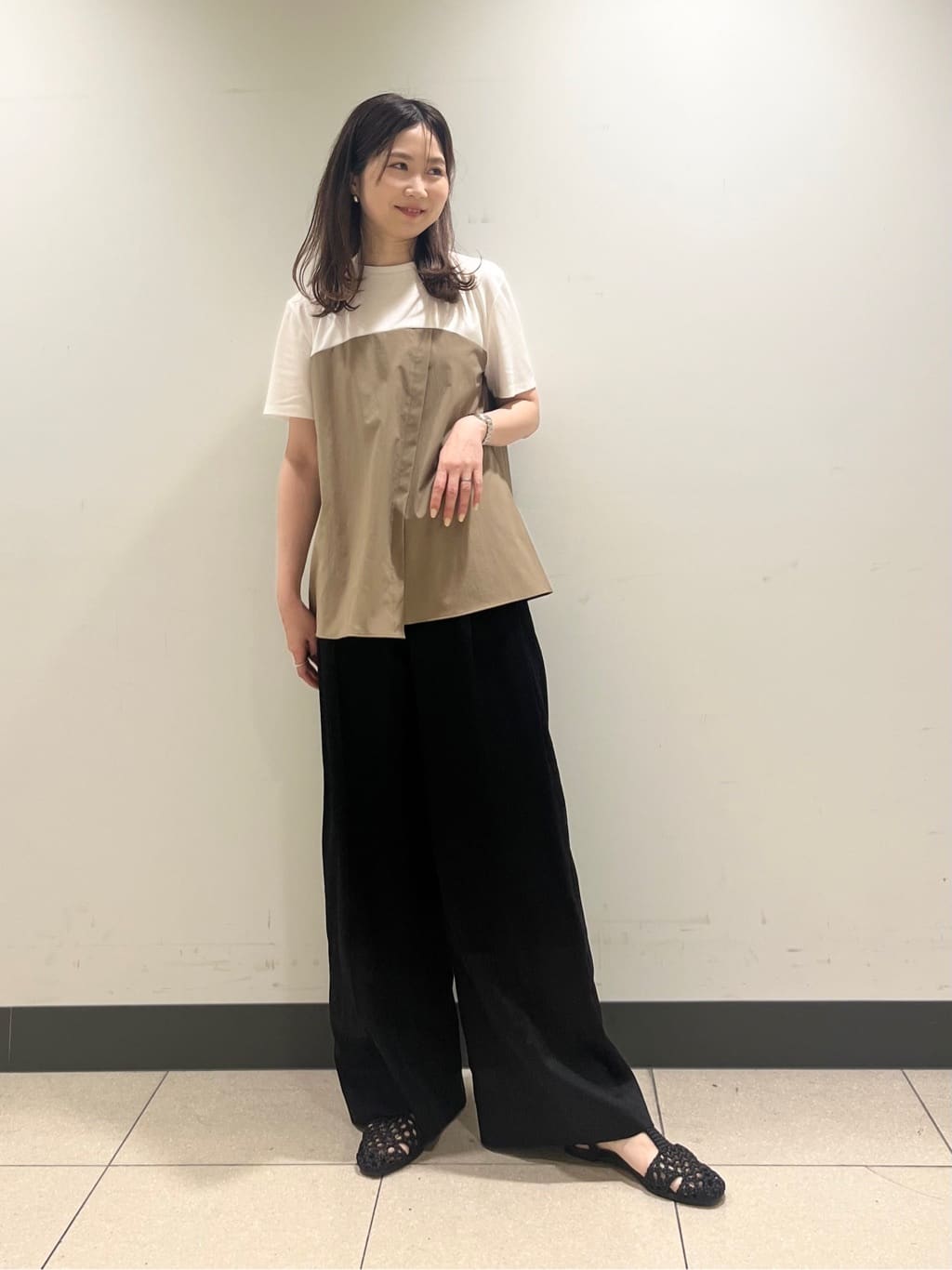 shokoさんの「INDIVI｜【洗える】ビスチェレイヤード風トップス」を使ったコーディネート