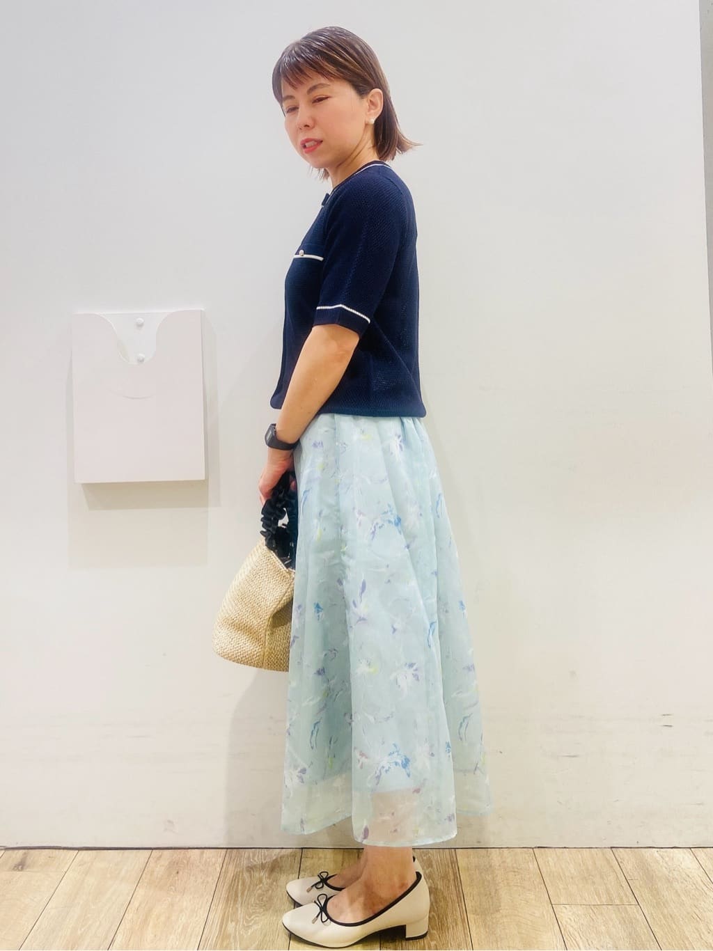 YUKOさんの「index｜◆シアーフラワーフレアスカート【洗濯機洗い可】」を使ったコーディネート