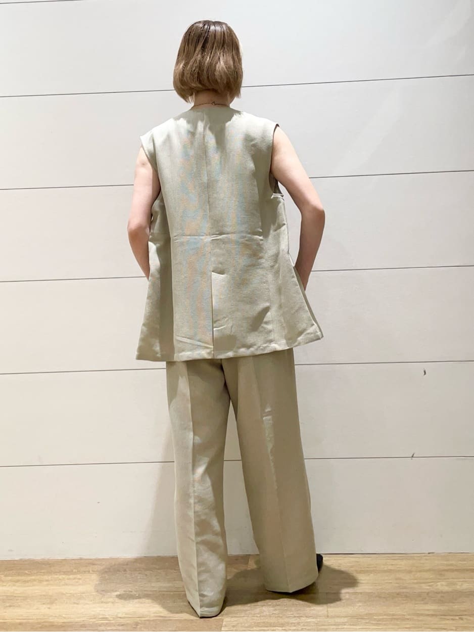 Ryoさんの「THE SHOP TK｜【スッキリ決まる】パナマメッシュジレ/洗える/セットアップ可」を使ったコーディネート