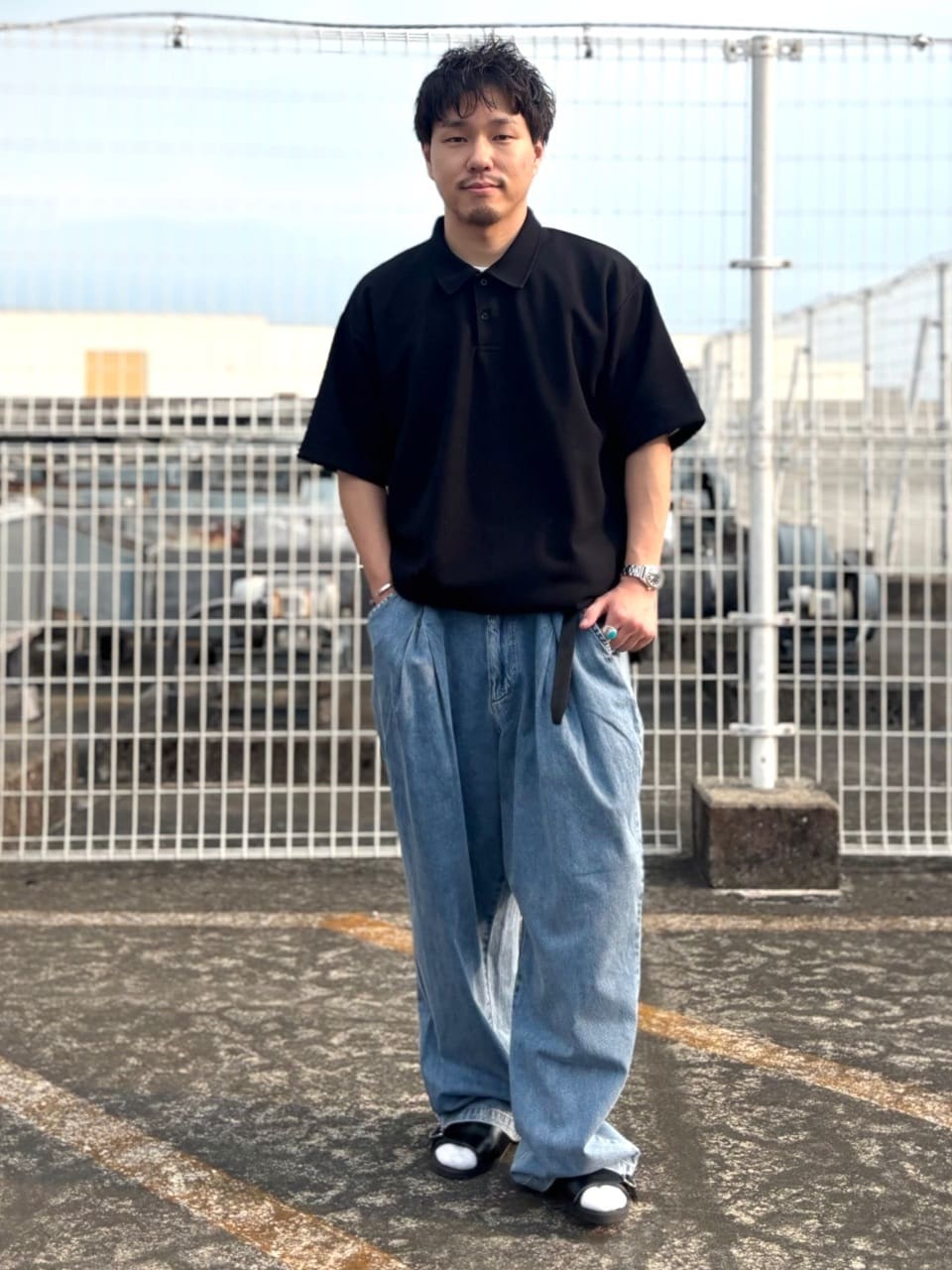 タニさんの「THE SHOP TK｜ドライタッチカノコポロシャツ 洗濯機OK」を使ったコーディネート