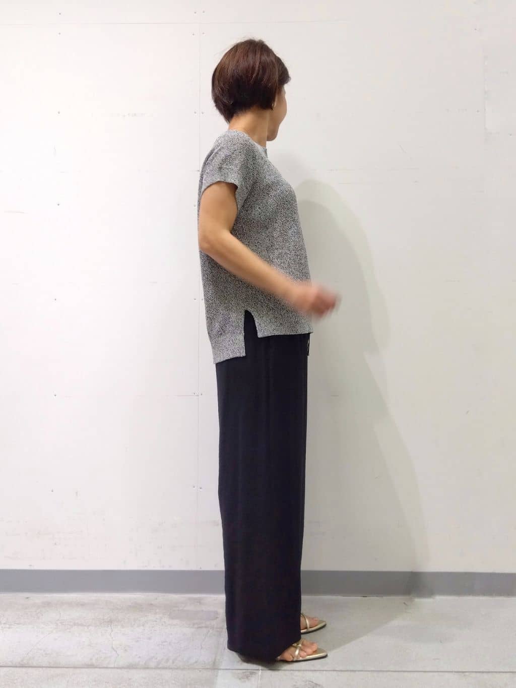 Kさんの「INDIVI｜【洗える／UVケア／SETUP可能】ドロストワイドパンツ」を使ったコーディネート