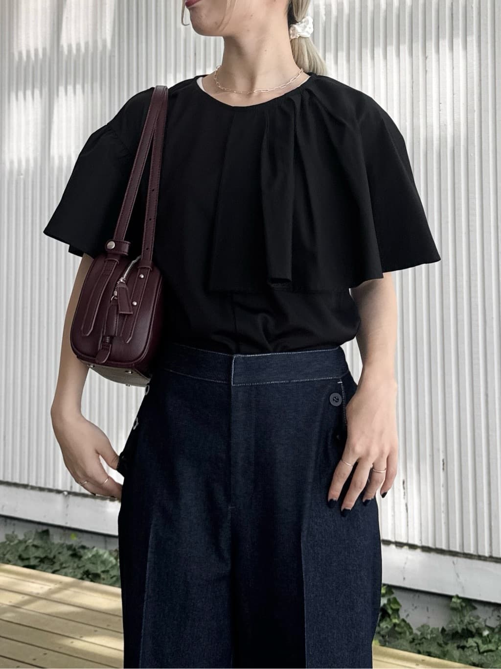 omaさんの「THE SHOP TK｜アシメケープ風プルオーバー【接触冷感/洗濯機OK】」を使ったコーディネート