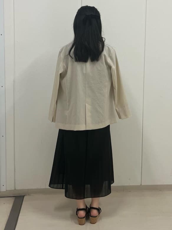 Rihoさんの「Reflect｜◆【夏SALE／一枚で決まる◎／手洗い可】シアーストライプソフトAラインワンピース」を使ったコーディネート