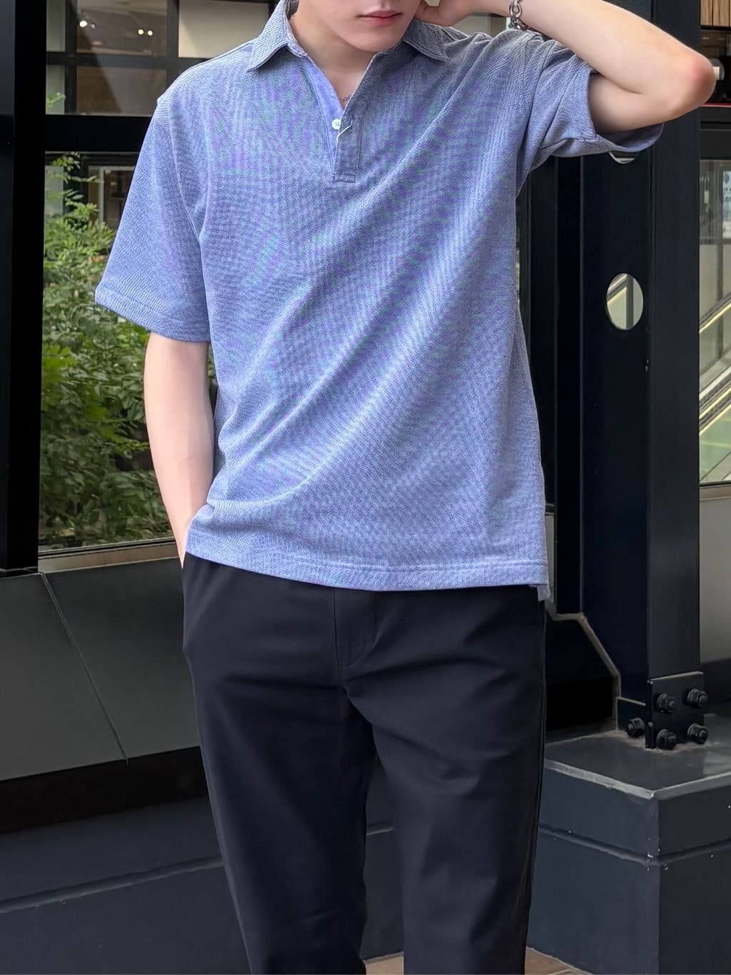 うらしーさんの「THE SHOP TK｜【オールシーズン穿ける！】7DAYSストレッチへリンボンパンツ　ON&hArr;OFF兼用」を使ったコーディネート