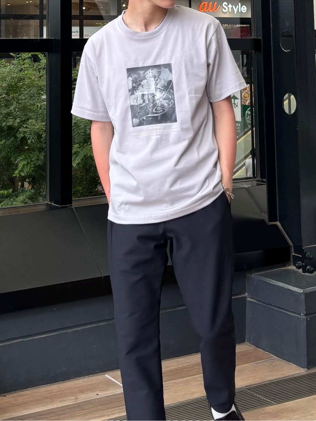 うらしーさんの「THE SHOP TK｜リサイクルアート半袖Tシャツ【接触冷感/洗濯機OK】」を使ったコーディネート
