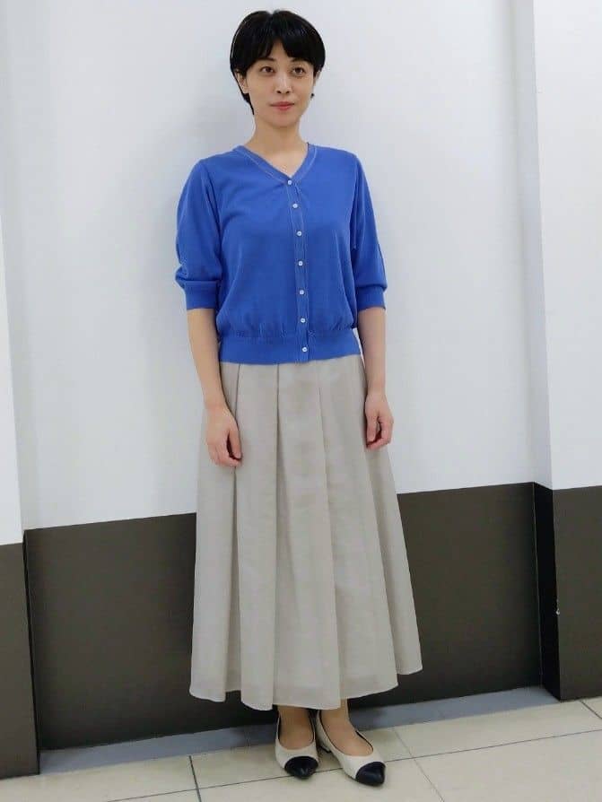 GMさんの「Reflect｜【マシンウォッシュ可／セットアップ可】シアーボックスタックプリーツスカート」を使ったコーディネート