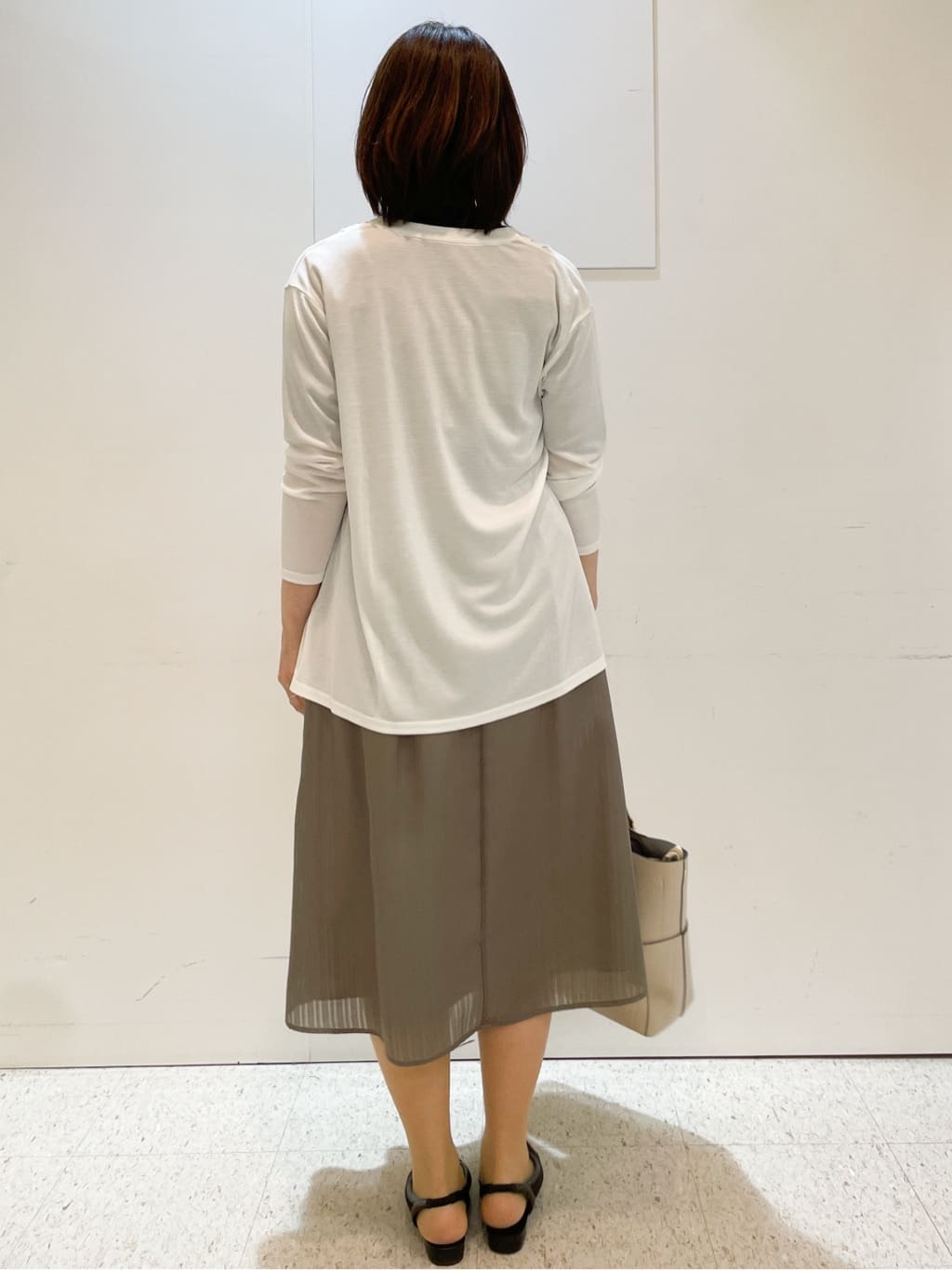めいさんの「Reflect｜【選べる5色◎／マシンウォッシュ可】シャーリングデザインブラウス」を使ったコーディネート