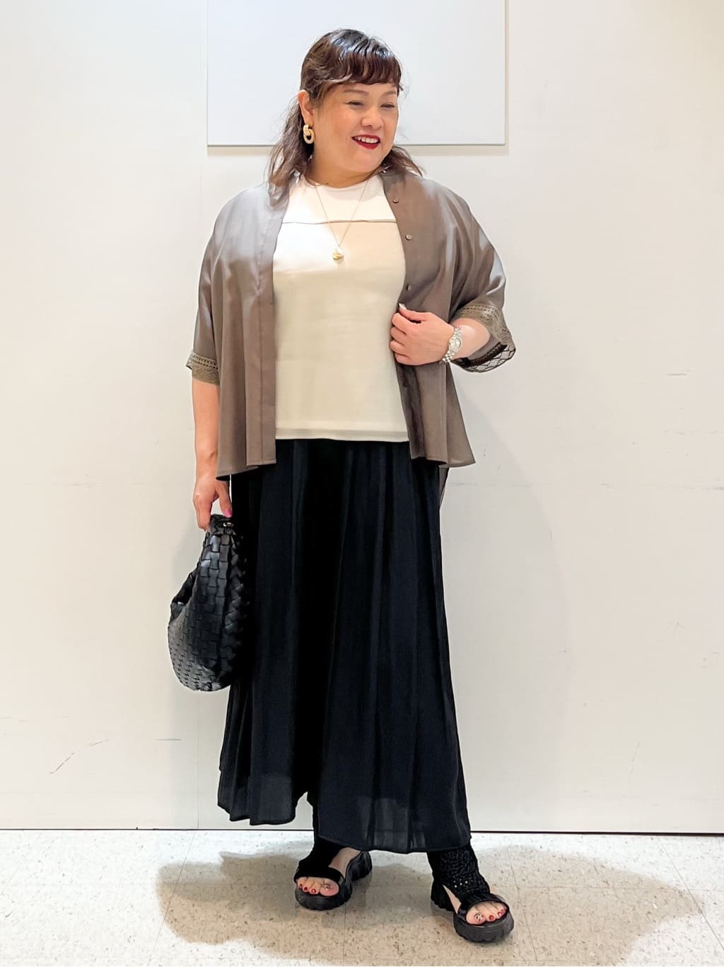 kimmyさんの「Reflect｜【ウエストゴム仕様／長く着られる◎】スカーチョパンツ」を使ったコーディネート