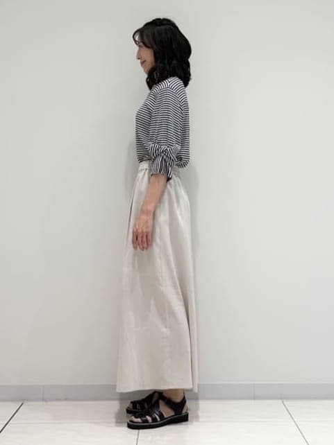 kayoさんの「INDIVI｜【洗える／清涼感◎】ワイドフレアパンツ／スカーチョ」を使ったコーディネート