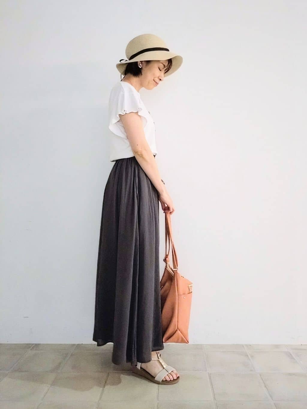 miomioさんの「SHOO･LA･RUE｜【S-LL/裏地ひんやり】エアリーで涼やか 大人のシアースカーチョ」を使ったコーディネート